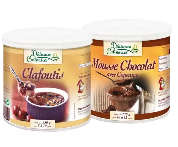 Packaging delices "clafoutis & mousse au chocolat"