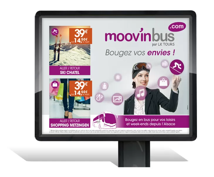 Moovinbus création affiche publicitaire