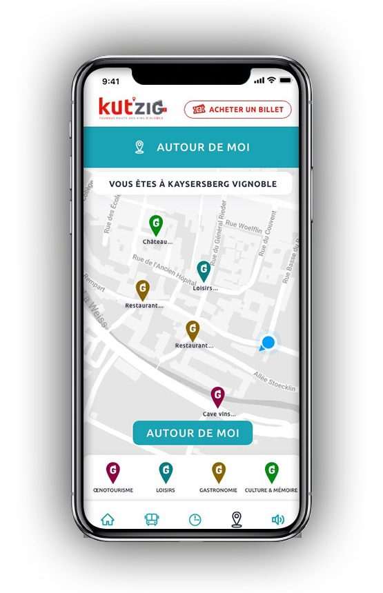 application kutzig page parcours
