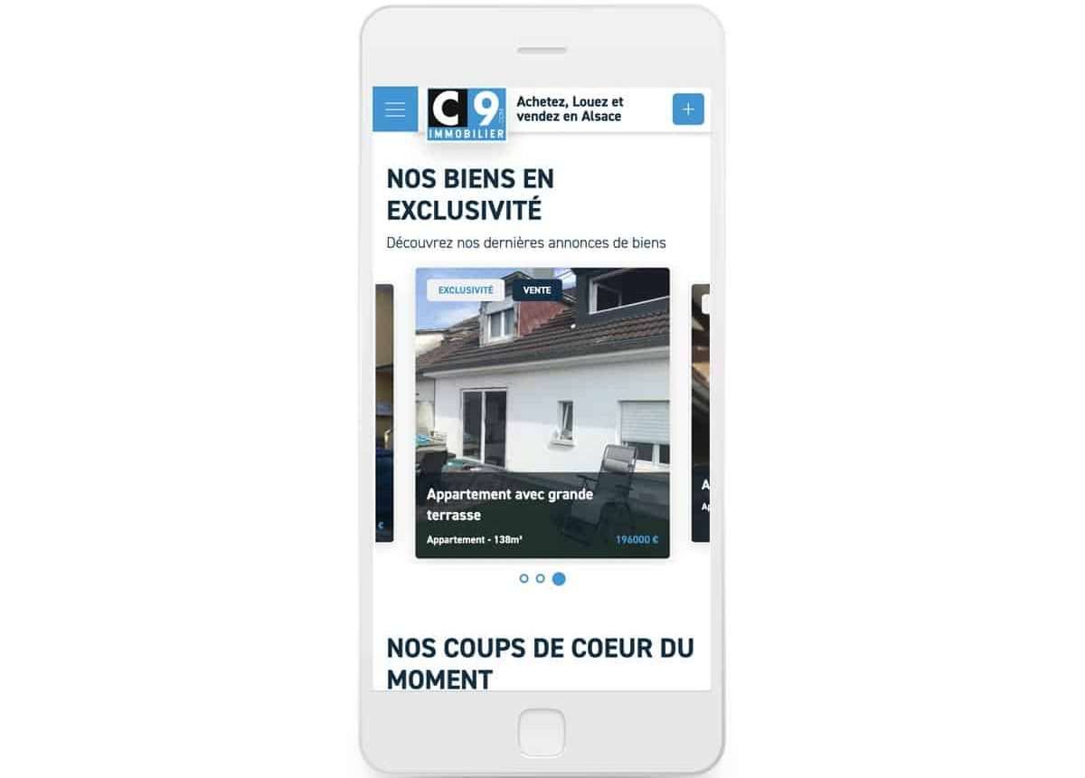 Mockup site C9 immobilier