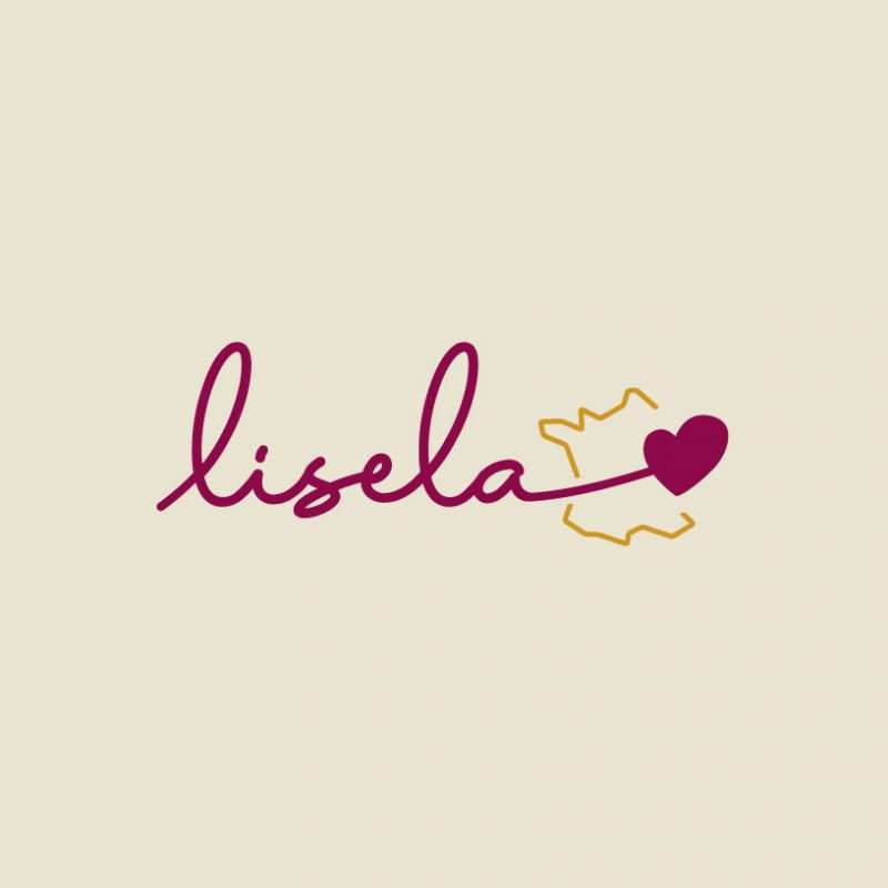 Logo Lisela sur fond coloré
