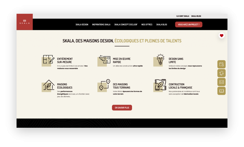 Skala design site internet