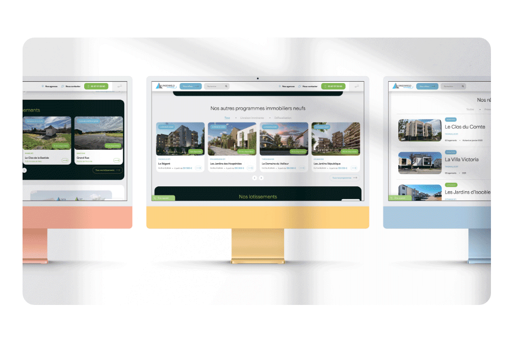 Réalisation du site internet Lingenheld Immobilier - Fusion des sites Delta Promotion et Delta Aménagement pour Lingenheld Immobilier